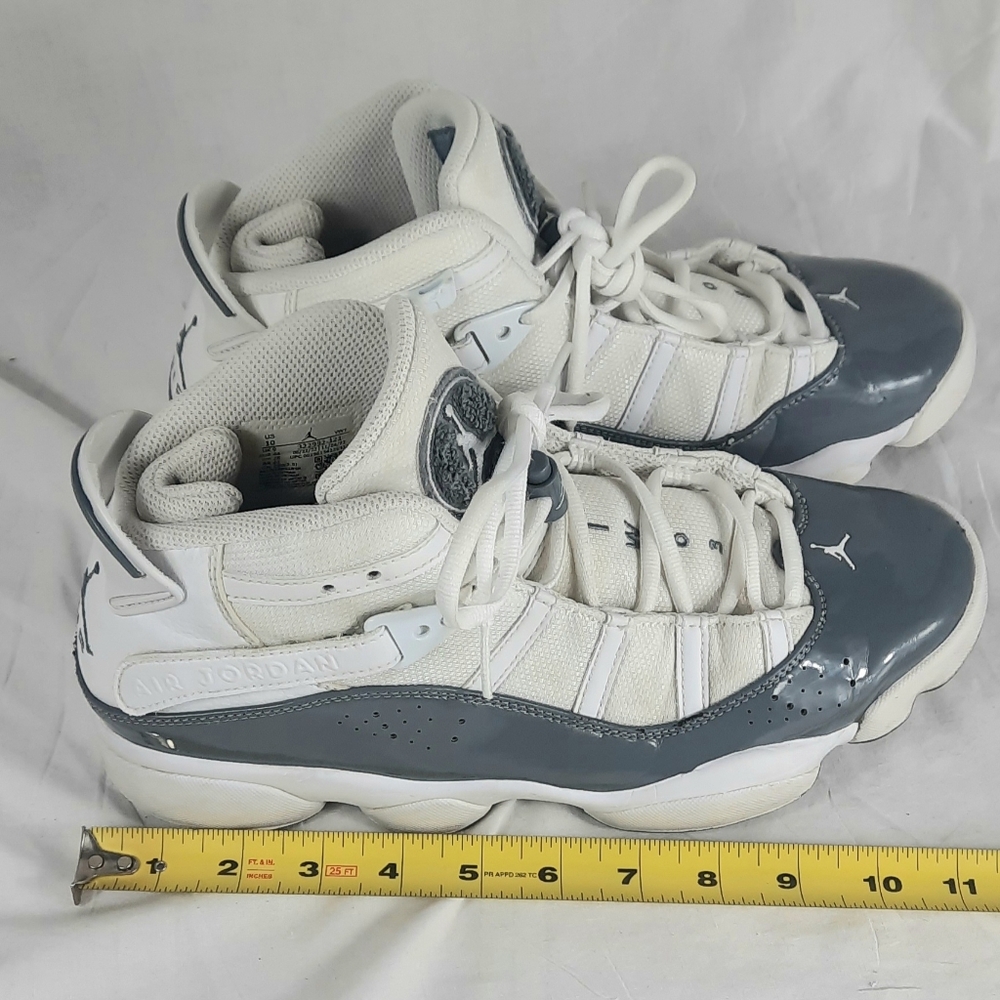 Nike Air Jordan 6 Rings Mens Shoes Size 10 White Cool Gray 322992 121 Sneakers - Picture 13 of 15